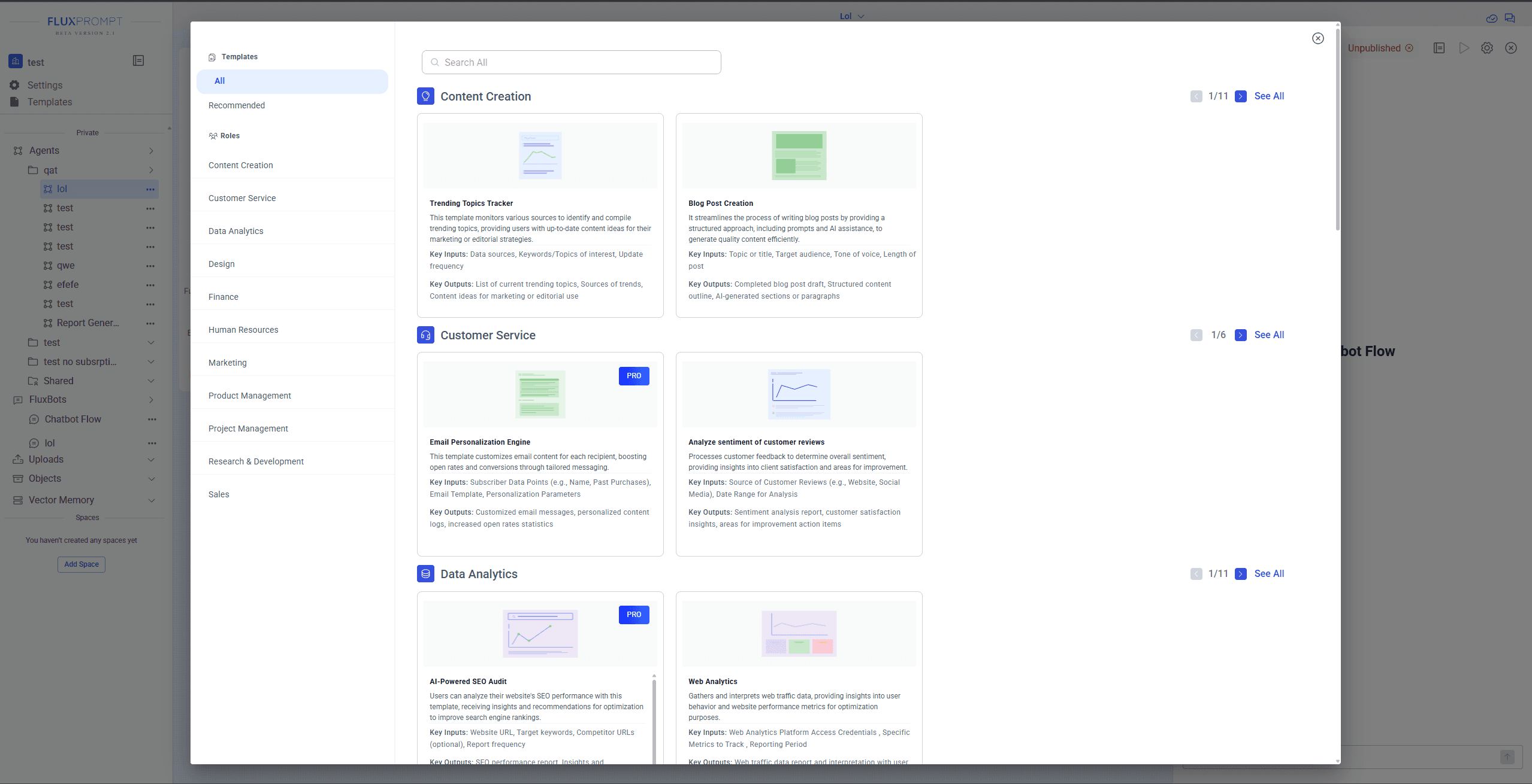 FluxPrompt React Flow graph