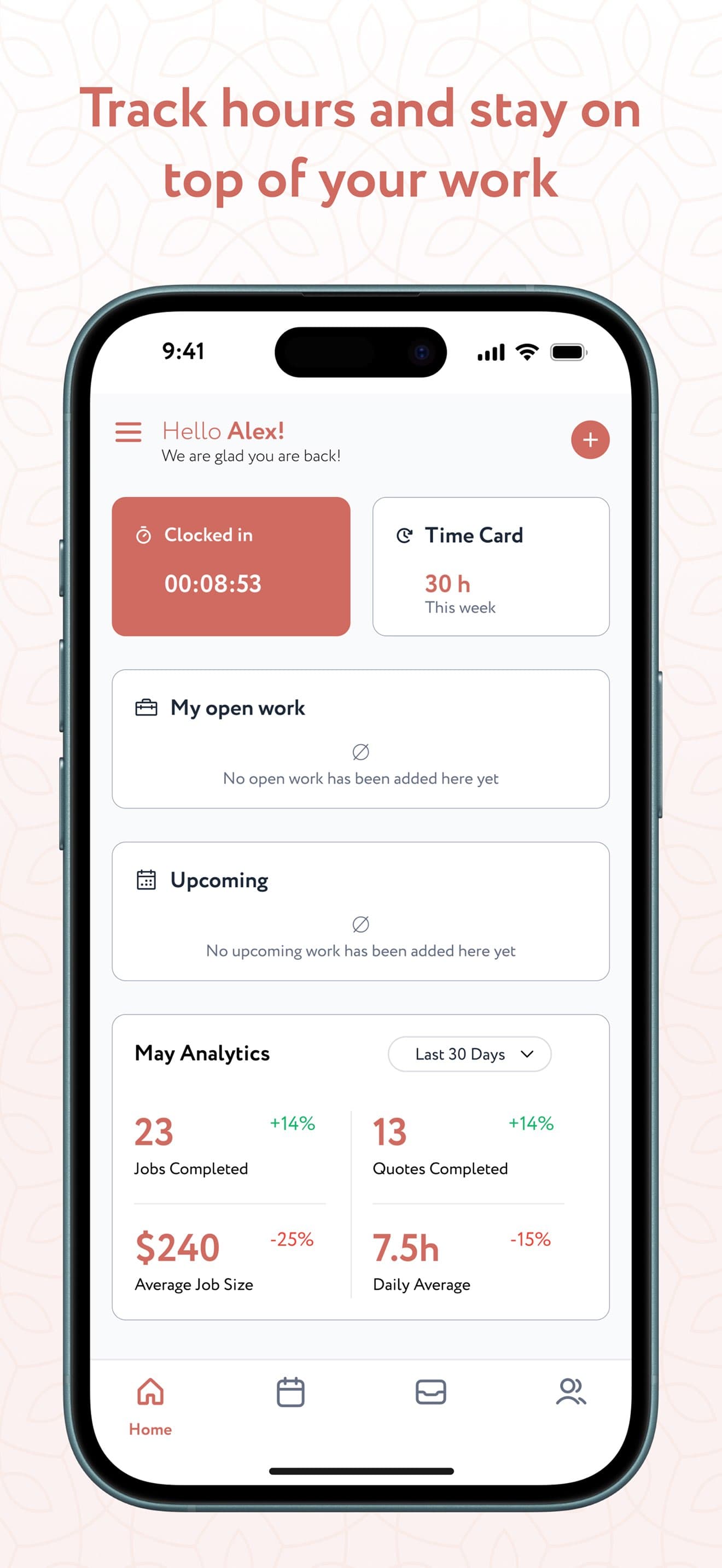 One Home Solution technician app - job overview